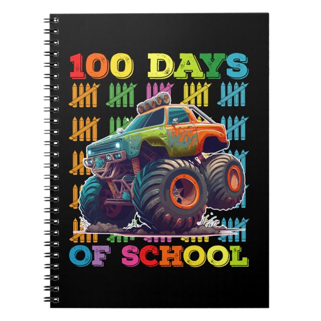 Cuaderno Camión monstruo de 100 días de escuela Profesor Es (Frente)