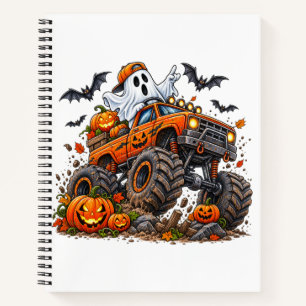 Cuaderno Camión Monstruo de Halloween Calabaza Fantasma Con