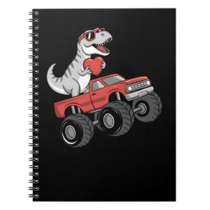 Cuaderno Camión Monstruo Montando Dinosaurio T Rex Día de S