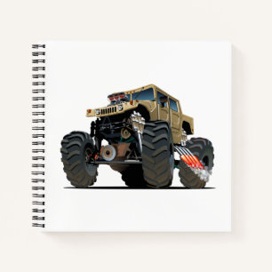 Cuaderno camión monstruo personalizado