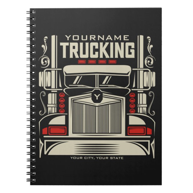Cuaderno Camión personalizado 18 Camión RIG para ruedas (Frente)