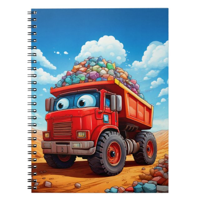 Cuaderno Camión portátil - Camión rojo (Frente)
