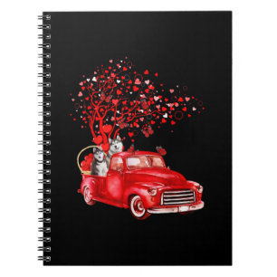 Cuaderno Camión Rojo Husky Riding Corazón de mariposa de S