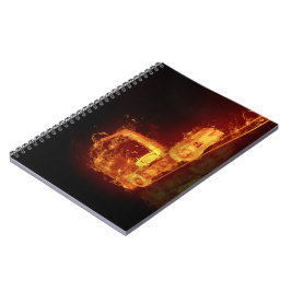 Cuaderno Camión rojo quemándose en llamas