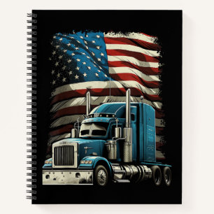 Cuaderno Camionero Bandera Estadounidense Para Camión Patri