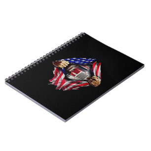 Cuaderno Camionero Conductor de Camión de Bandera Americana
