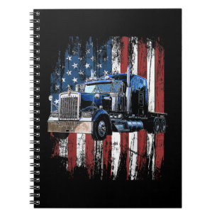 Cuaderno Camionero Conductor De Camión De Bandera Estadouni