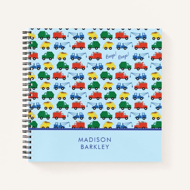 Cuaderno Camiones Chico Lindo Niños (Anverso)