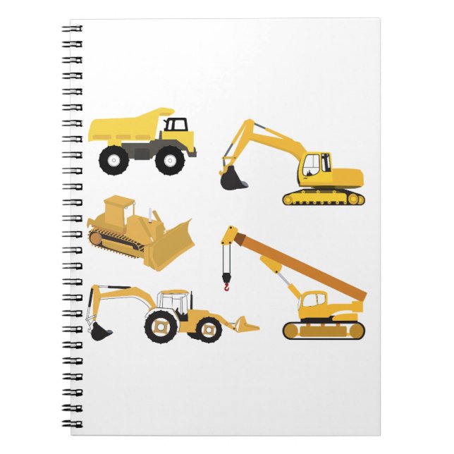 Cuaderno Camiones de construcción (Frente)