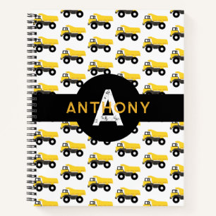 Cuaderno Camiones de Construcción Volquete Camiones Niños M