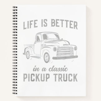 Cuaderno Camioneta Clásica Tipo Hombre Vintage