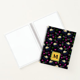 Cuaderno Camionetas Monstruo Lindas Patrón de Carreras para
