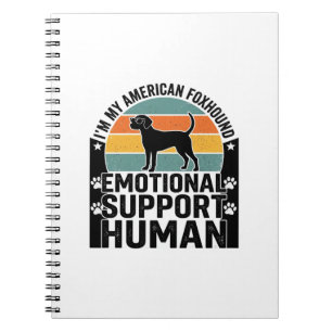 Cuaderno Camisa de apoyo emocional humano Foxhound american