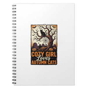 Cuaderno Camisa de chica vintage de Halloween de amante de