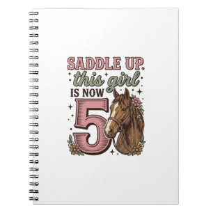 Cuaderno Camisa de vaquera de caballo para niña de 5 años