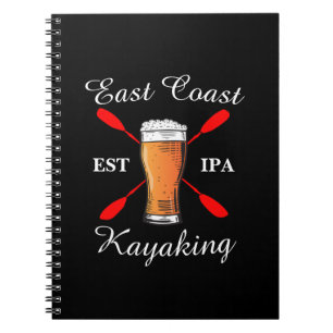 Cuaderno Camisa kayak de la costa este - libro de notas de