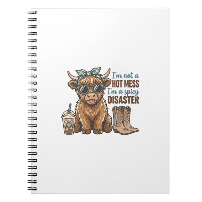 Cuaderno Camisa occidental de café de vaca de las tierras a (Frente)