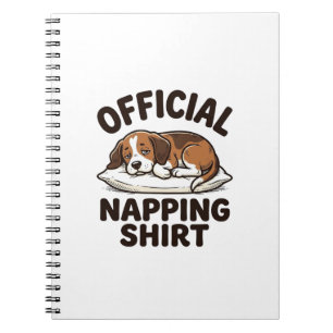 Cuaderno Camisa Oficial para Dormir Perro Dormilón Diseño V