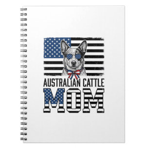 Cuaderno Camisa Vintage Patriótica Madre Perro Ganadero Aus