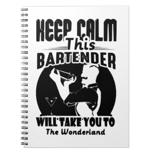 Cuaderno Camisas de barman - Mantén la calma esta camiseta