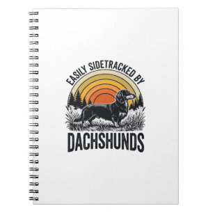 Cuaderno Camiseta Amante de Dachshund Fácilmente Desviado A