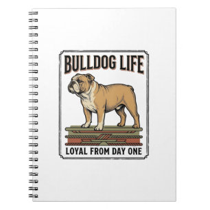 Cuaderno Camiseta Amante del Bulldog Arte de Perro Grabado