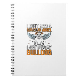 Cuaderno Camiseta Ángel de la Guarda Bulldog Amante de Perr