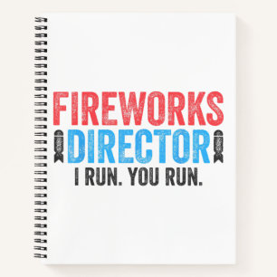 Cuaderno Camiseta camiseta del director de fuegos artificia