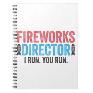 Cuaderno Camiseta camiseta del director de fuegos artificia
