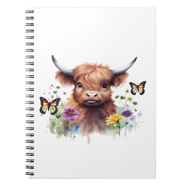Cuaderno Camiseta Clásica de Cow para bebés en Highland (Frente)