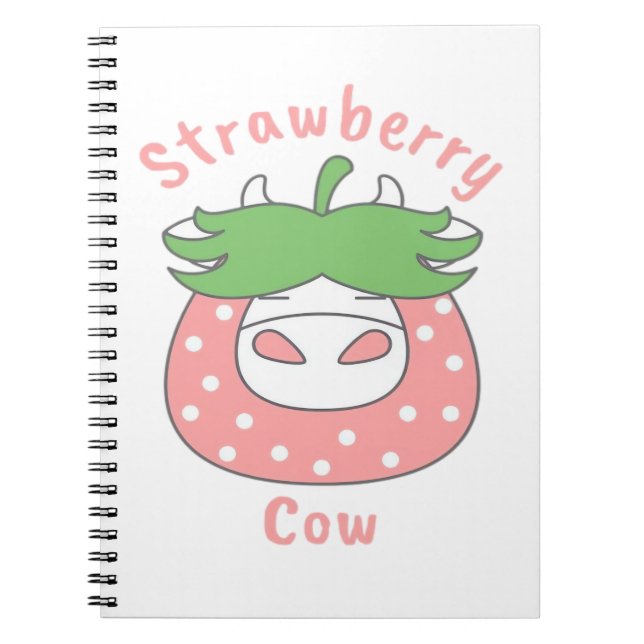 Cuaderno Camiseta clásica de fresa rosa (Frente)