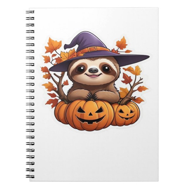 Cuaderno Camiseta clásica de Halloween Personalizado Sloth (Frente)