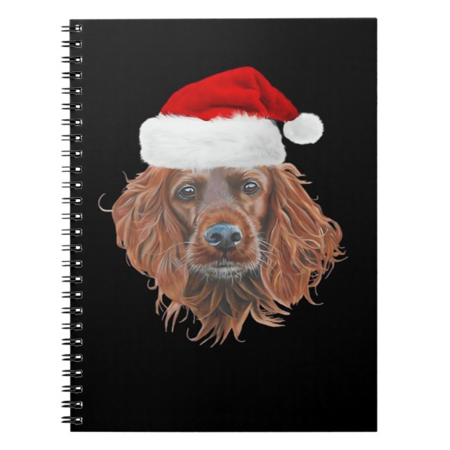 Cuaderno Camiseta clásica de Navidad Irish Setter (Frente)