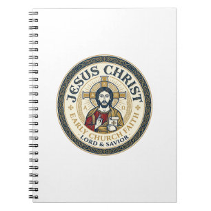Cuaderno Camiseta cristiana antigua de los padres del desie