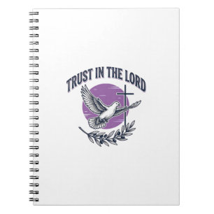 Cuaderno Camiseta cristiana de diseño de paloma Confía en e