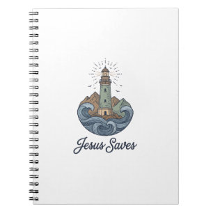 Cuaderno Camiseta Cristiana Faro Vintage Jesús Salva_1