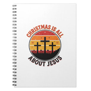 Cuaderno Camiseta cristiana navidad Jesús puesta del sol cr