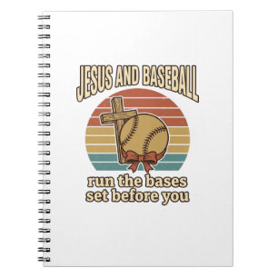 Cuaderno Camiseta Cristiana Vintage Jesús y Béisbol