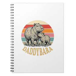 Cuaderno Camiseta Daddybara Capybara Dad Vintage Atardecer_