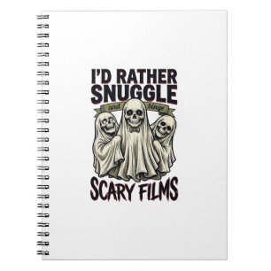 Cuaderno Camiseta de abrazo de terror calavera divertida No