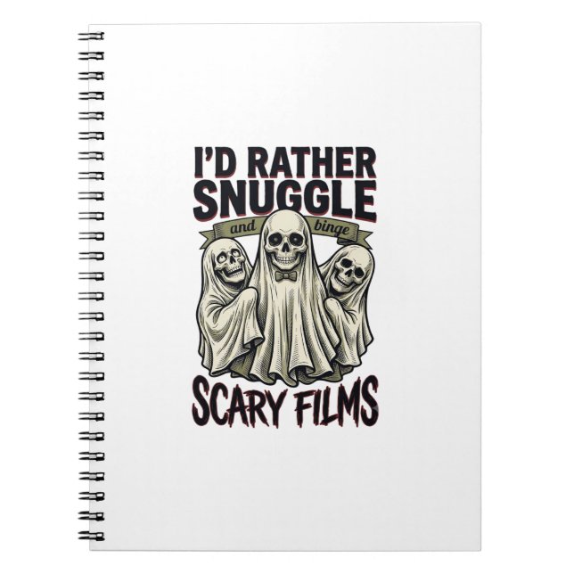 Cuaderno Camiseta de abrazo de terror calavera divertida No (Frente)
