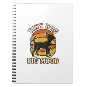Cuaderno Camiseta de Amante de Chihuahua Grabado Retro Humo