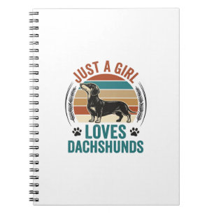 Cuaderno Camiseta de amante de Dachshund Gráfico de perro d