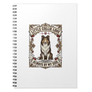Cuaderno Camiseta de Amante de Perro Collie con Cita de Gra