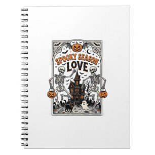 Cuaderno Camiseta de amor de la temporada espeluznante esqu