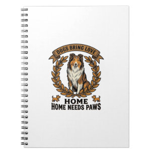 Cuaderno Camiseta de amor de perro grabado vintage diseño L