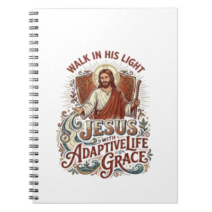 Cuaderno Camiseta de ánimo de discapacidad de Jesús Inspira