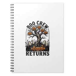 Cuaderno Camiseta de árbol de Halloween Gráfica de calabaza