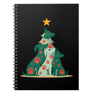 Cuaderno Camiseta de árbol de Navidad para perros - Navidad