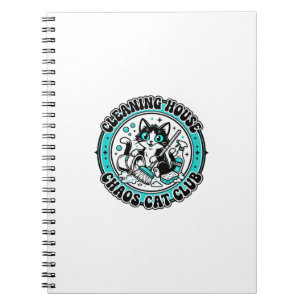 Cuaderno Camiseta de Arte para Amantes de Gatos y Caos en l